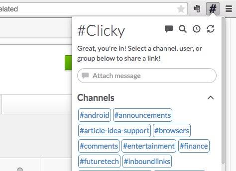 Click-slack-tool