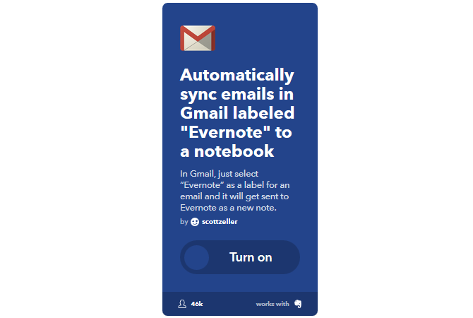 Príručka The Ultimate IFTTT: Použite najvýkonnejší nástroj na webe, ako je výberový program 47IFTTT SelectiveGmailsToEvernote