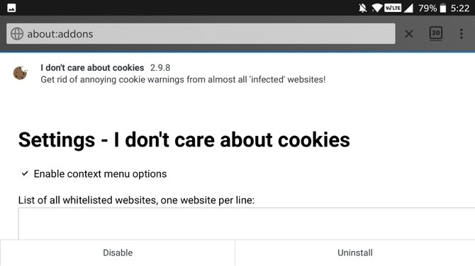 Nezaujíma ma cookies Firefox Android