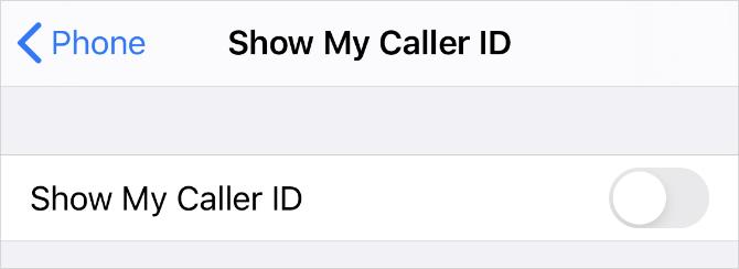 Zobraziť možnosť Moje ID volajúceho v Nastaveniach iPhone