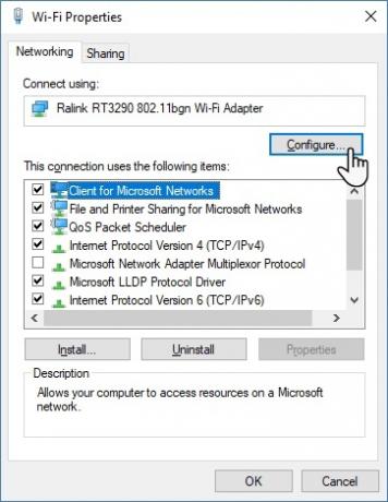 Ako vypnúť Wi-Fi pri pripojení Ethernetu vo Windows 10 Wi-Fi Vlastnosti