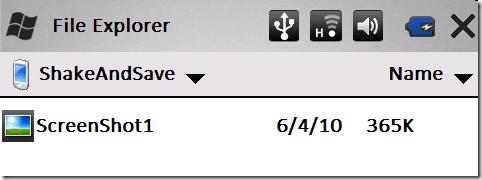 snímky obrazovky v systéme Windows Mobile