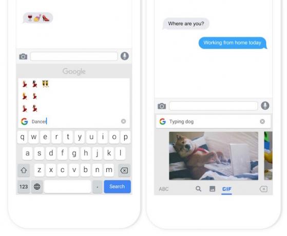 gboard emoji gif vyhľadávanie