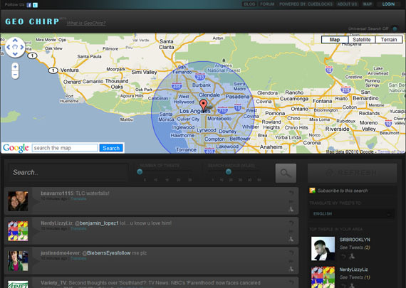 Mashupy Twitter a Google Maps