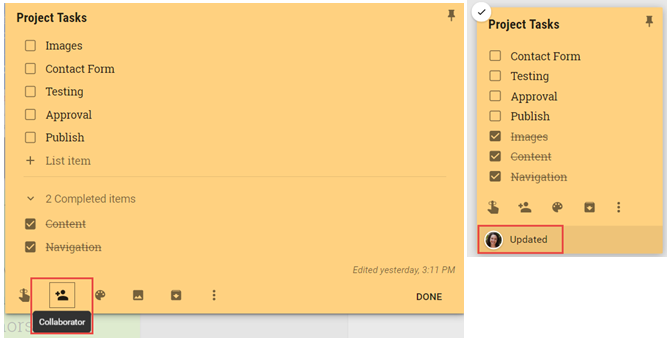 Ako používať službu Google Keep na jednoduchú správu projektov GoogleKeepCollaborateUpdate web