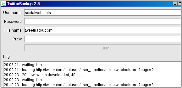 Zálohujte svoje tweety na Twitteri pomocou služby TwitterBackup.