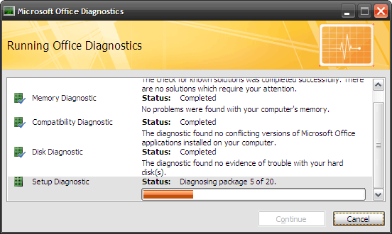 Ako vyriešiť problémy balíka Microsoft Office pomocou testu MS Office Diagnostics 4