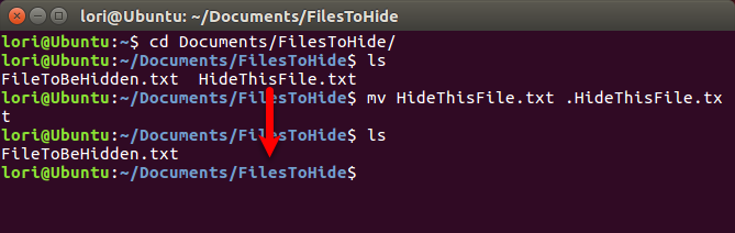Skryť súbor pomocou terminálu v systéme Linux