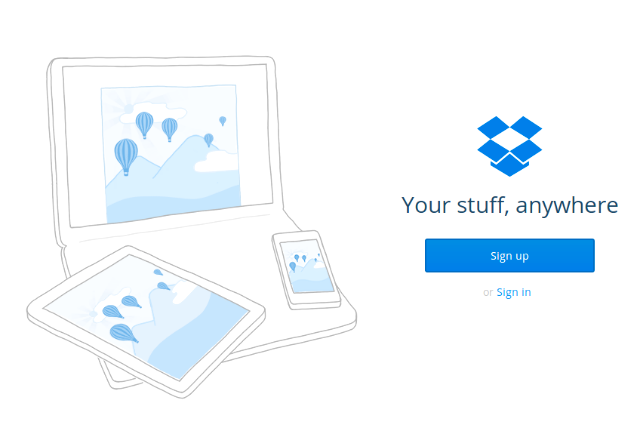 Dropbox-signup