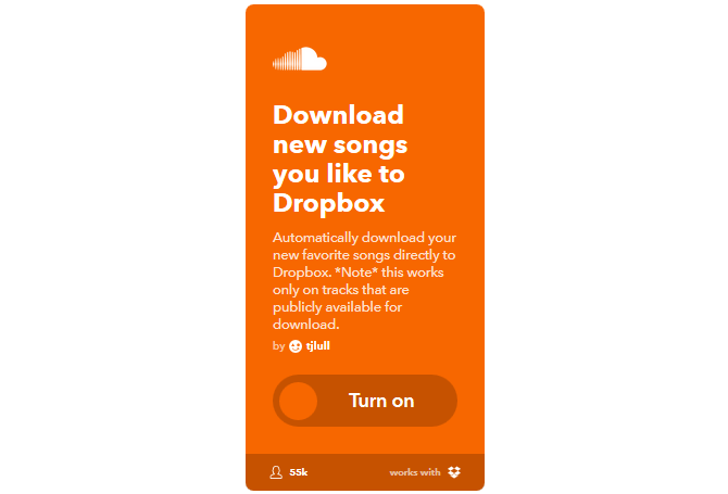 Sprievodca The Ultimate IFTTT: Použite najvýkonnejší nástroj na webe ako profesionálny 37IFTTT SoundcloudLikesToDropbox
