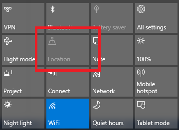 Windows 10 lokalizačné služby rýchla akcia