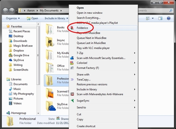 Buďte kreatívni a organizujte sa: Farebný kód v priečinkoch Windows Folderico Context Menu Lightweight