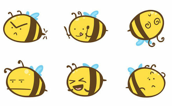 Balenie samolepiek Buzz Bees iMessage