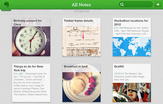 Evernote app ipad