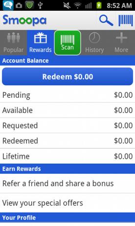 Dostaňte zaplatené, aby ste mohli nakupovať inteligentnejšie so zostatkom odmien Smoopa [Android 1.6+ a iOS]