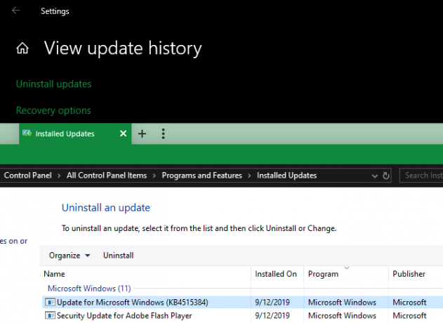 Windows 10 odinštalujte aktualizácie