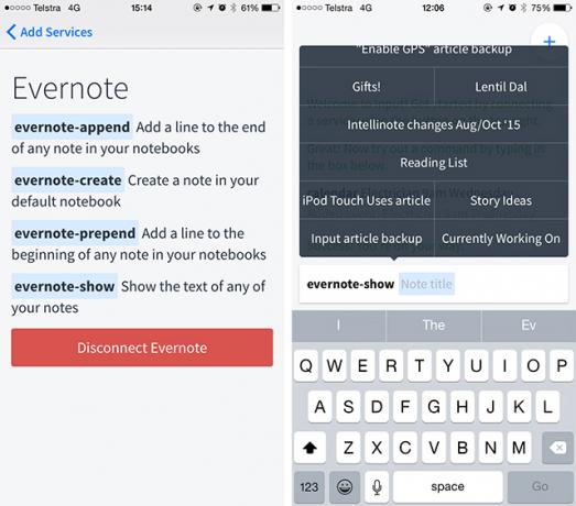 Vstup je príkazový riadok iPhone pre vstupné poznámky Evernote, Gmail a oveľa viac