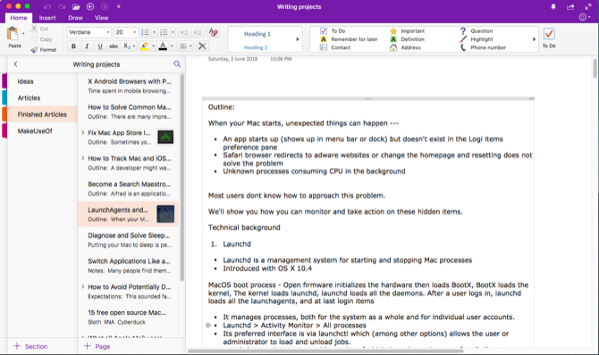 spravovať poznámkový blok pomocou Onenote