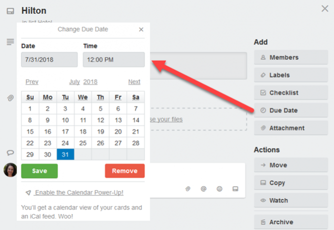 Pridajte dátum splatnosti karty Trello