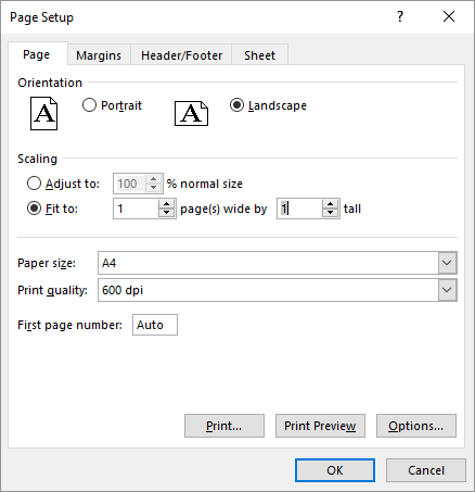 Ako vytvoriť šablónu kalendára v Excel Excel Nastavenie stránky