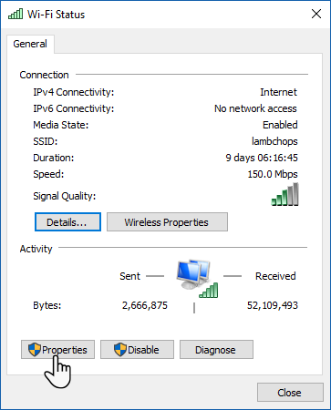 Ako vypnúť Wi-Fi pri pripojení Ethernet vo Windows 10 WiFi Status 1