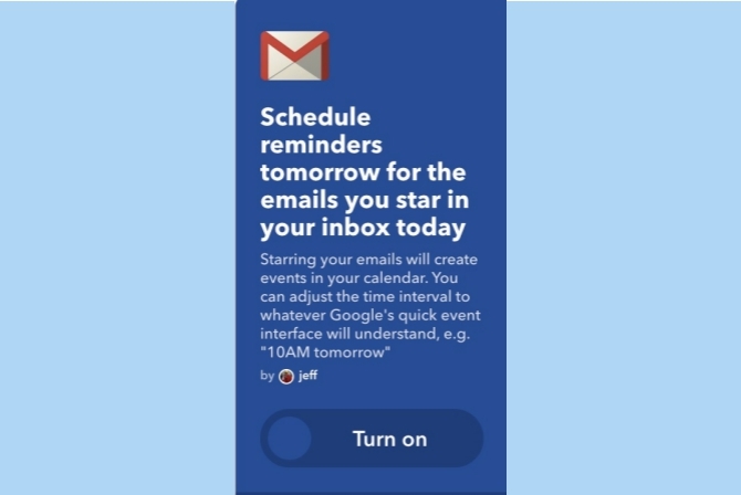 ifttt gmail pripomína e-mailové upozornenia kalendára s hviezdičkami