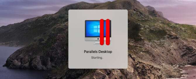 Spustenie Parallels Desktop