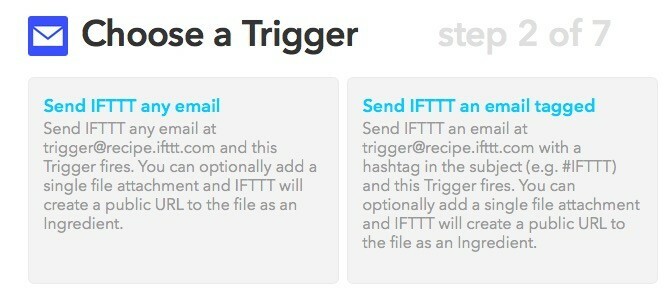 Poslať e-mail IFTTT