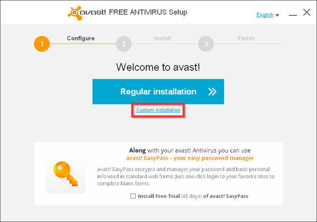 Avast - Inštalácia - Vlastné