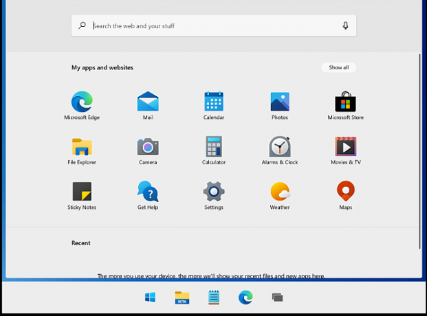 Windows 10x štart menu živé dlaždice
