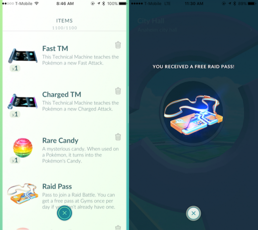 pokemon go raid items