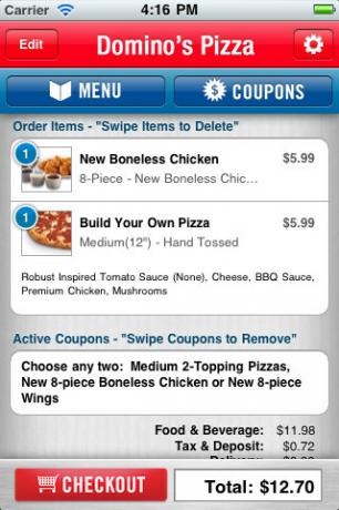 iphone app na pizzu