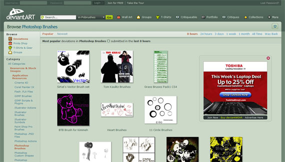 6 najlepších stránok na stiahnutie zadarmo Photoshop Brushes deviantart1