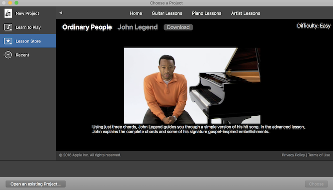 Ako sťahovať lekcie pre umelcov spoločnosti GarageBand zdarma pre lekcie umelcov pre aplikáciu GarageBand 3