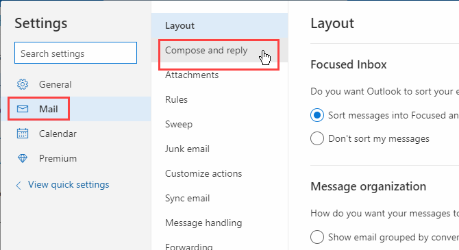 Kliknite na položku Odoslať správu a odpovedzte v programe Outlook v Office 365