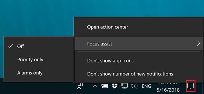 Ako používať Windows Focus Assist (predtým pokojné hodiny) Focus Assist 2