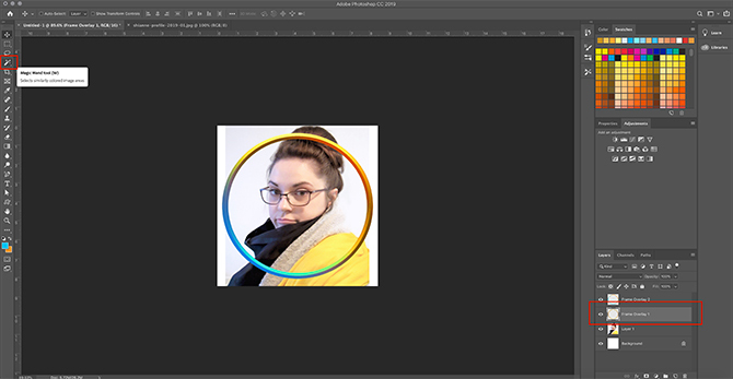 Ako si vyrobiť virtuálny fotorámik Photoshop Vyberte obrázok