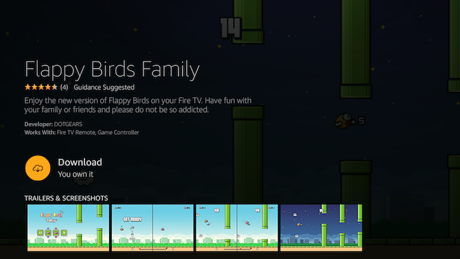 Ako používať Amazon Fire TV Stick: Ako sťahovať a hrať rodinu Flappy Birds a ďalšie hry