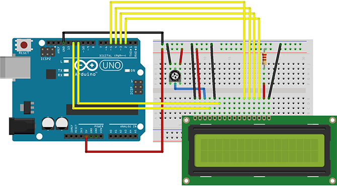 arduino displej lcd