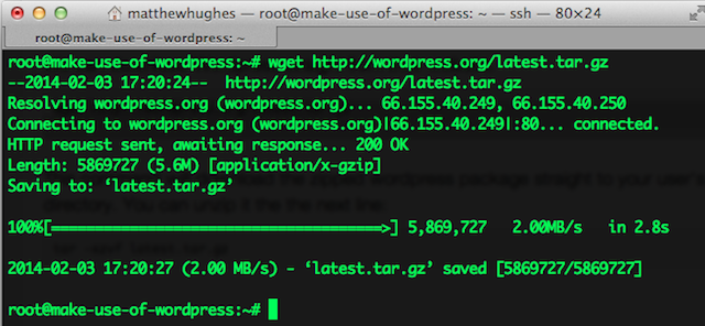 ssh-WordPress-download