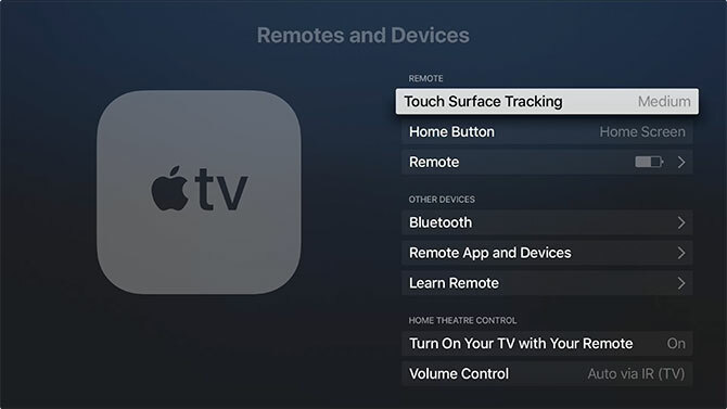 Diaľkové nastavenie Apple TV