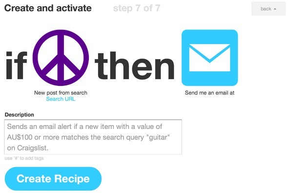 ifttt recepty