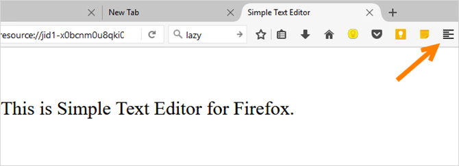 jednoduchý textový editor firefox