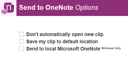 Rozšírenie Send to OneNote Chrome