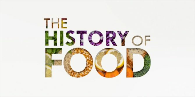 Karta s názvom História potravín