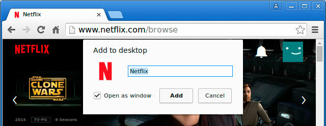 Ako natívne sledovať Netflix na Linuxe - Easy Way netflix v chrome pridať na plochu dialógové okno netflix na linux easy way muo