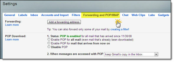 pomocou programu Outlook a gmail