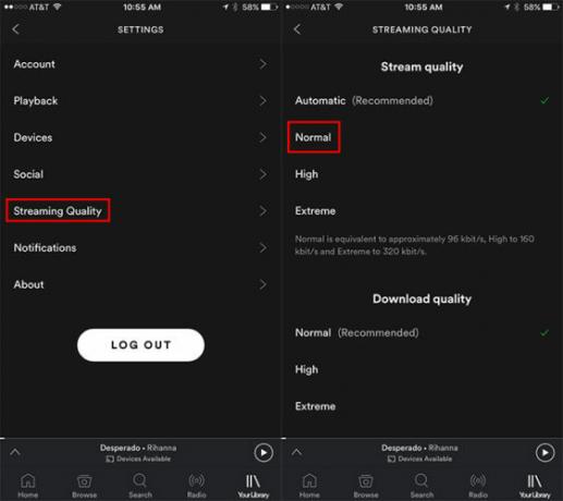 Ako znížiť využitie mobilných dát pri streamovaní hudby Spotify 562x500