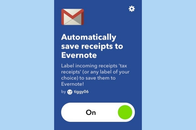 ifttt gmail ukladá potvrdenia do Evernote