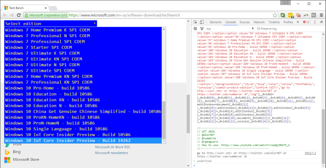 Microsoft Tech Bench Stiahnite si Windows